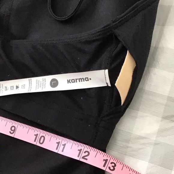 Sport light self bra tank top black soft gym training yoga running summer Large - Picture 8 of 14